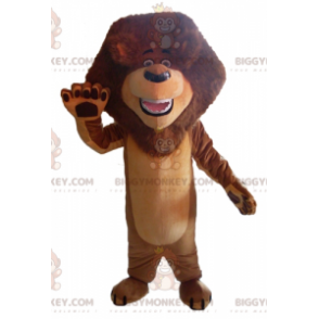 Costume de mascotte BIGGYMONKEY™ de lion marron avec une belle