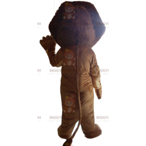 Disfraz de mascota Brown Lion BIGGYMONKEY™ con bonita melena -