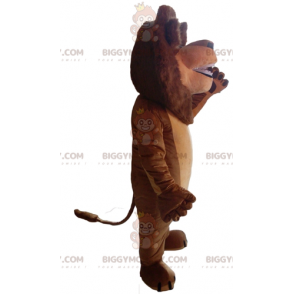 Traje de mascote de leão marrom BIGGYMONKEY™ com juba bonita –