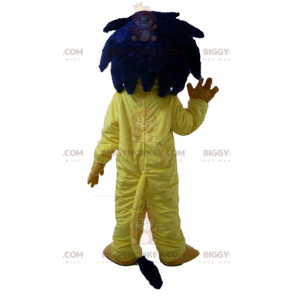 BIGGYMONKEY™ Mascot Costume Yellow Lion with Blue Mane -