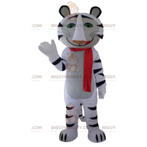 BIGGYMONKEY™ Costume da mascotte Tigre bianca e nera con