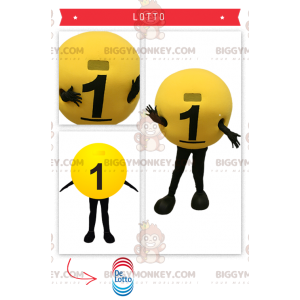 Costume de mascotte BIGGYMONKEY™ de boule de loterie -