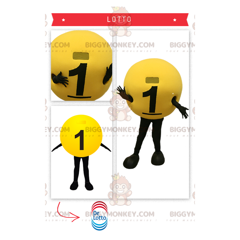 Disfraz de Mascota BIGGYMONKEY™ Bola de Lotería -