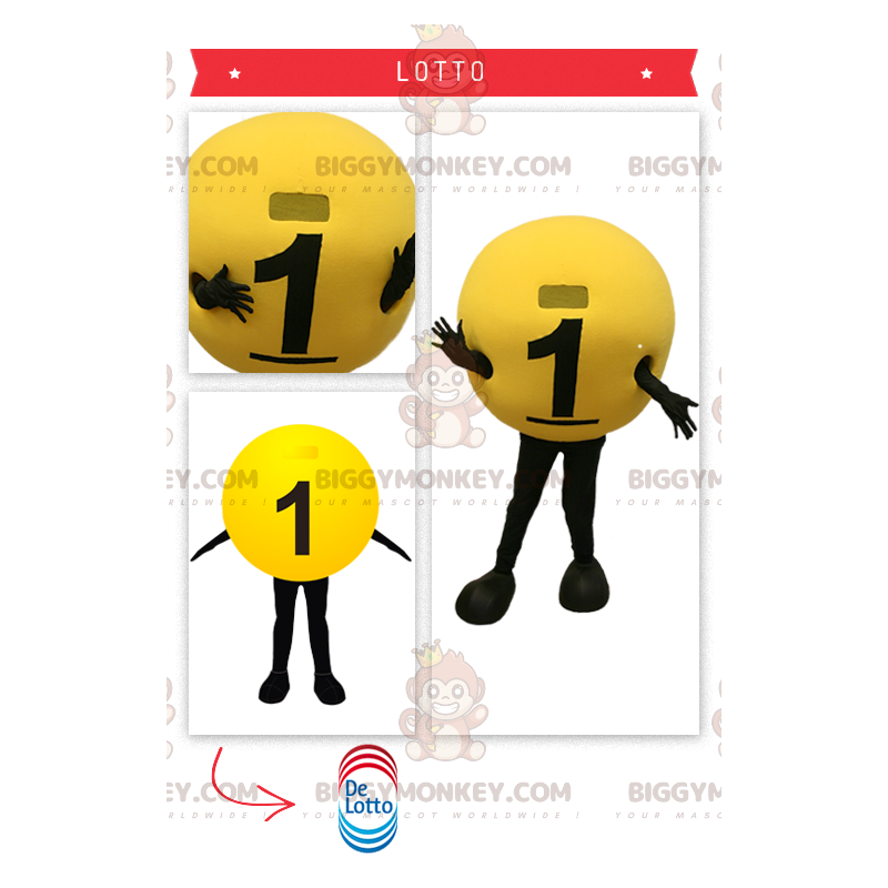 Lottery Ball BIGGYMONKEY™ maskottiasu - Biggymonkey.com