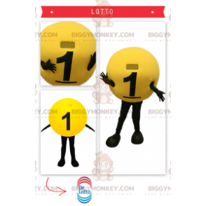Lotteriboll BIGGYMONKEY™ Maskotdräkt - BiggyMonkey maskot
