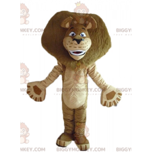 Costume de mascotte BIGGYMONKEY™ d'Alex lion du dessin animé