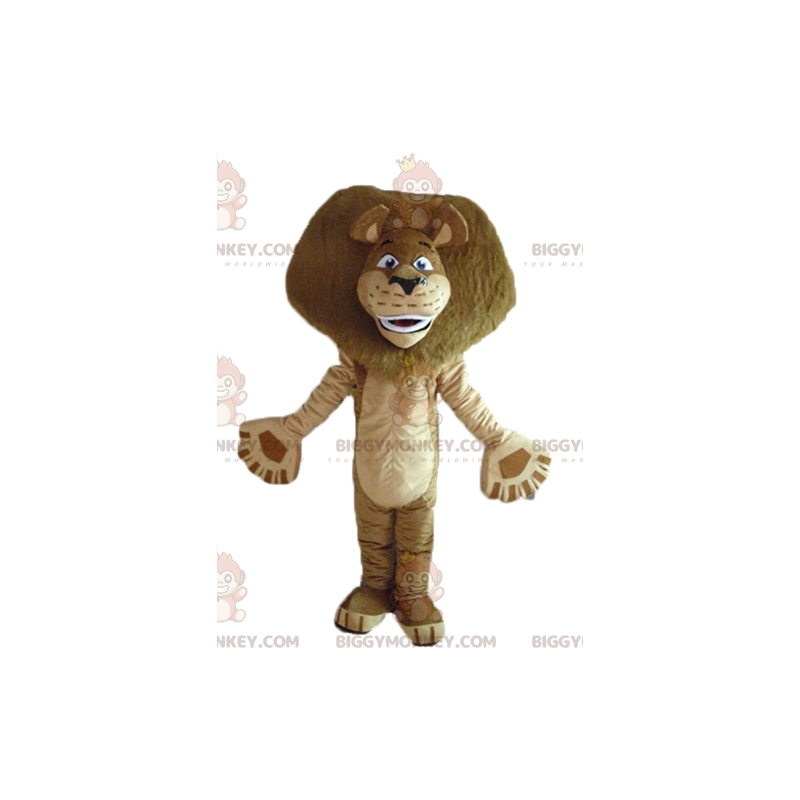 Traje de mascote BIGGYMONKEY™ do famoso leão Alex do desenho