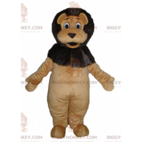 Costume de mascotte BIGGYMONKEY™ de lion marron et noir géant