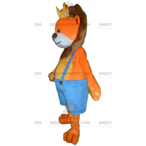 Disfraz de mascota de león naranja y marrón BIGGYMONKEY™ con