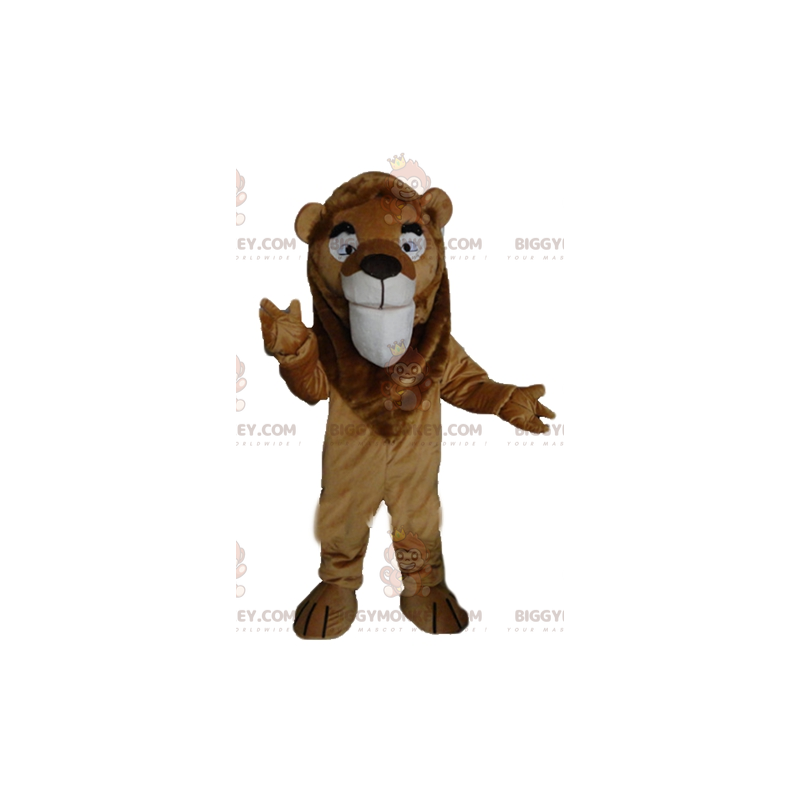 Costume mascotte BIGGYMONKEY™ gigante marrone leone di grande