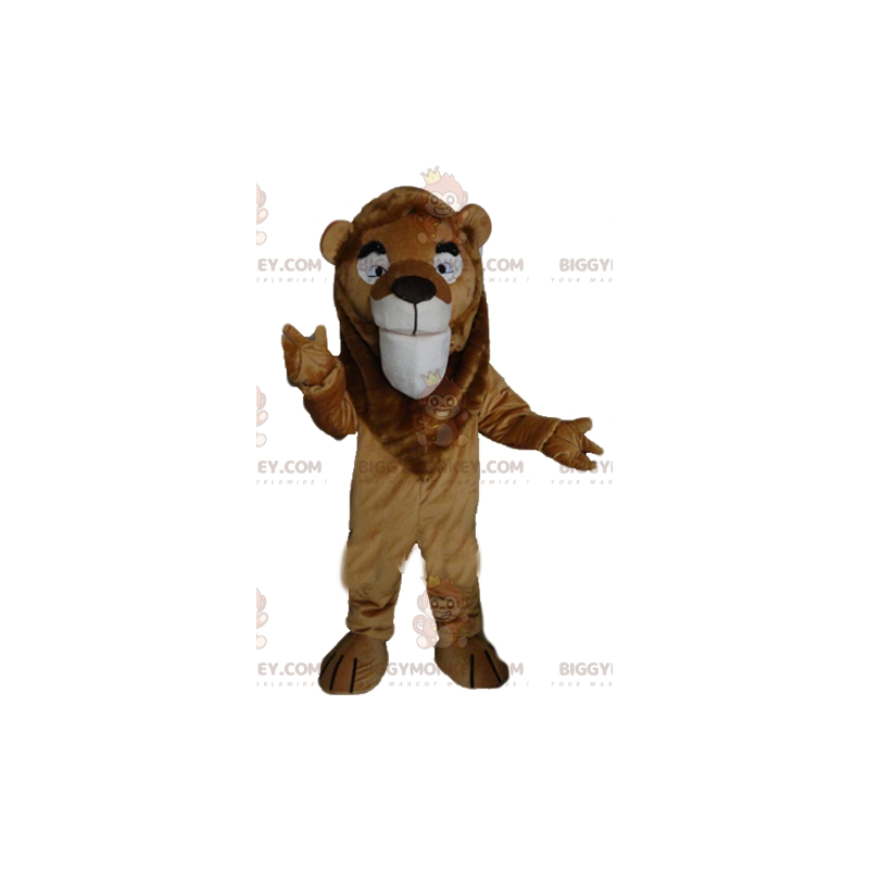 Disfraz de mascota BIGGYMONKEY™ de león marrón gigante muy