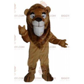 Mycket framgångsrik jättebrunt lejon BIGGYMONKEY™ maskotdräkt -