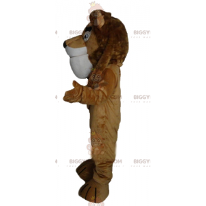 Costume de mascotte BIGGYMONKEY™ de lion marron géant et très
