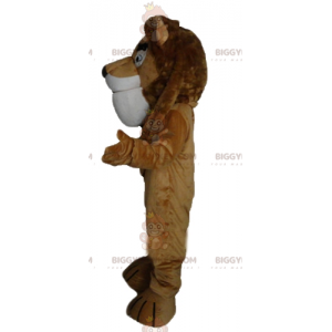 Meget vellykket Giant Brown Lion BIGGYMONKEY™ maskotkostume -