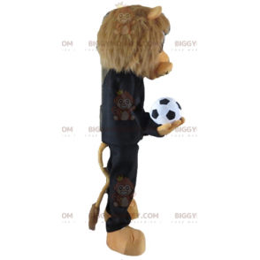 Disfraz de mascota BIGGYMONKEY™ León marrón en ropa deportiva