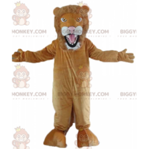 Costume mascotte BIGGYMONKEY™ leone marrone e bianco