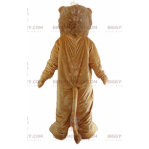 Fuldt tilpasselig brun og hvid løve BIGGYMONKEY™ maskotkostume
