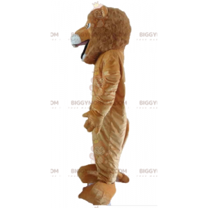 Costume de mascotte BIGGYMONKEY™ de lion marron et blanc