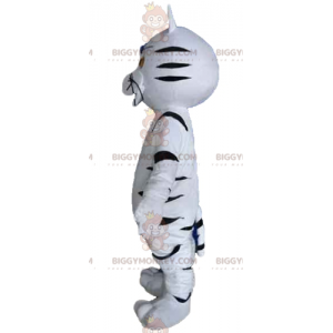 Costume mascotte gigante bianco e nero Tiger Cat BIGGYMONKEY™ -