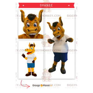 Traje de mascote de jumentinho marrom BIGGYMONKEY™ –