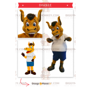 Traje de mascote de jumentinho marrom BIGGYMONKEY™ –