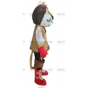 Traje de mascote BIGGYMONKEY™ Leão tricolor em traje de