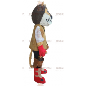 BIGGYMONKEY™ Costume da mascotte Leone tricolore in costume da