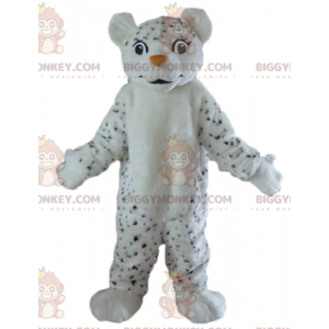 Traje de mascote BIGGYMONKEY™ de tigre branco e peludo com