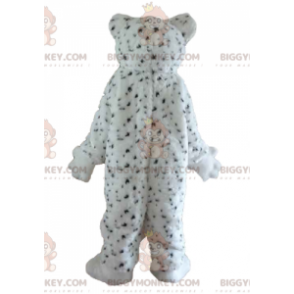 Black Spotted Furry White Tiger BIGGYMONKEY™ Mascot Costume –