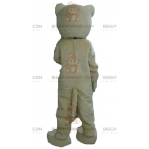 Costume da mascotte BIGGYMONKEY™ tigre bianca e beige