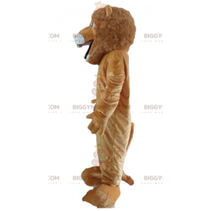 Costume de mascotte BIGGYMONKEY™ de lion marron et blanc