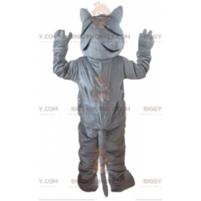 Costume de mascotte BIGGYMONKEY™ de tigre gris blanc et noir