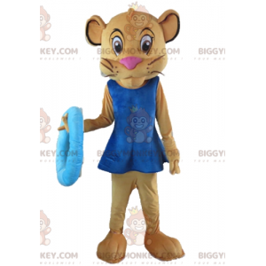 Simba Namorada Sala Brown Lioness BIGGYMONKEY™ Traje de mascote
