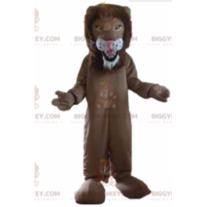 Giant Brown and White Lion BIGGYMONKEY™ Mascot Costume -