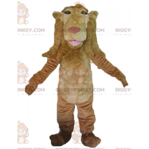Origineel gigantische bruine leeuw BIGGYMONKEY™ mascottekostuum