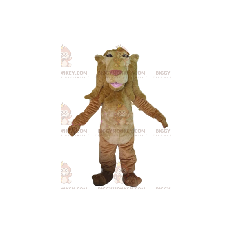 Alkuperäinen Giant Brown Lion BIGGYMONKEY™ maskottiasu -