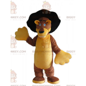 Blød og sød brun og gul løve BIGGYMONKEY™ maskotkostume -