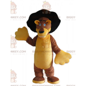 Soft and Cute Brown and Yellow Lion BIGGYMONKEY™ Mascot Costume