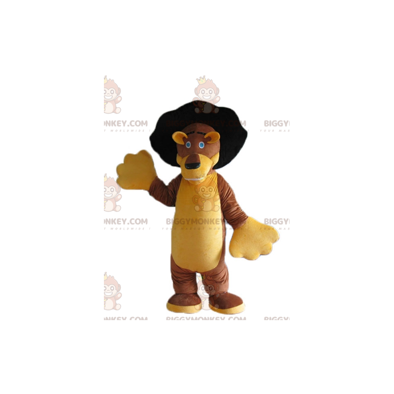 Costume de mascotte BIGGYMONKEY™ de lion marron et jaune doux