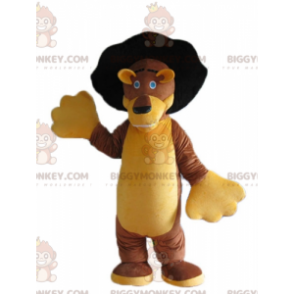 Měkký a roztomilý kostým maskota BIGGYMONKEY™ hnědého a žlutého