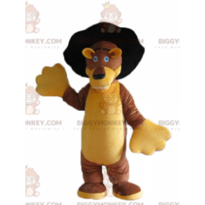 Soft and Cute Brown and Yellow Lion BIGGYMONKEY™ Mascot Costume