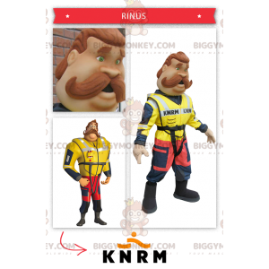 Coastal Lifeguard Firefighter BIGGYMONKEY™ Mascot Costume –