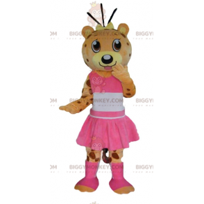 Orange and Yellow Tiger Teddy BIGGYMONKEY™ Mascot Costume