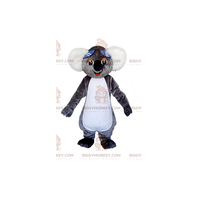 Costume de mascotte BIGGYMONKEY™ de koala gris et blanc très