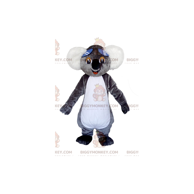 Mycket söt grå och vit koala BIGGYMONKEY™ maskotdräkt med