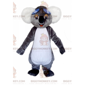 Costume da mascotte BIGGYMONKEY™ Koala grigio e bianco molto