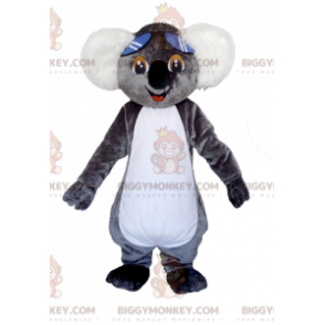 Costume de mascotte BIGGYMONKEY™ de koala gris et blanc très