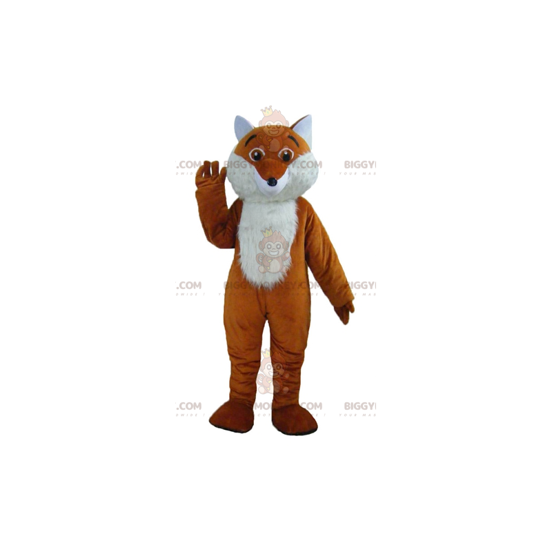 Costume de mascotte BIGGYMONKEY™ de renard orange et blanc