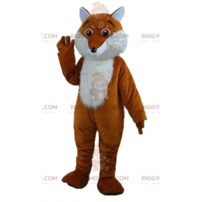 Costume de mascotte BIGGYMONKEY™ de renard orange et blanc