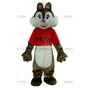 Costume de mascotte BIGGYMONKEY™ de Tic ou Tac écureuil marron